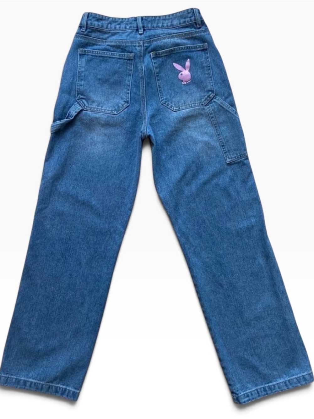 Playboy Womens High-Rise Light Wash Denim Carpenter Style Jeans Size 0